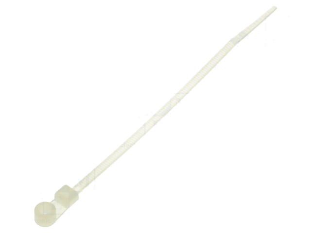 Kabelbinder; met bevestigingsopening; L: 113mm; W: 2,5mm; 78,5N Kabelbinder; met bevestigingsopening; L: 113mm; W: 2,5mm; 78,5N